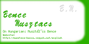 bence musztacs business card